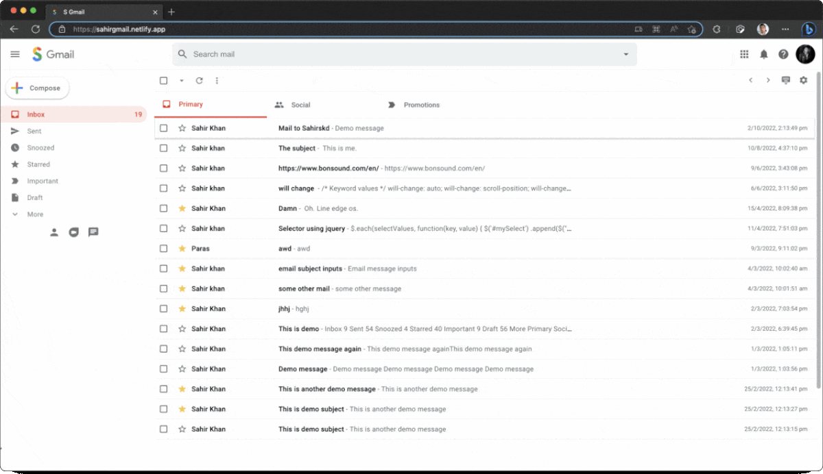 Gmail Clone